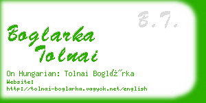 boglarka tolnai business card